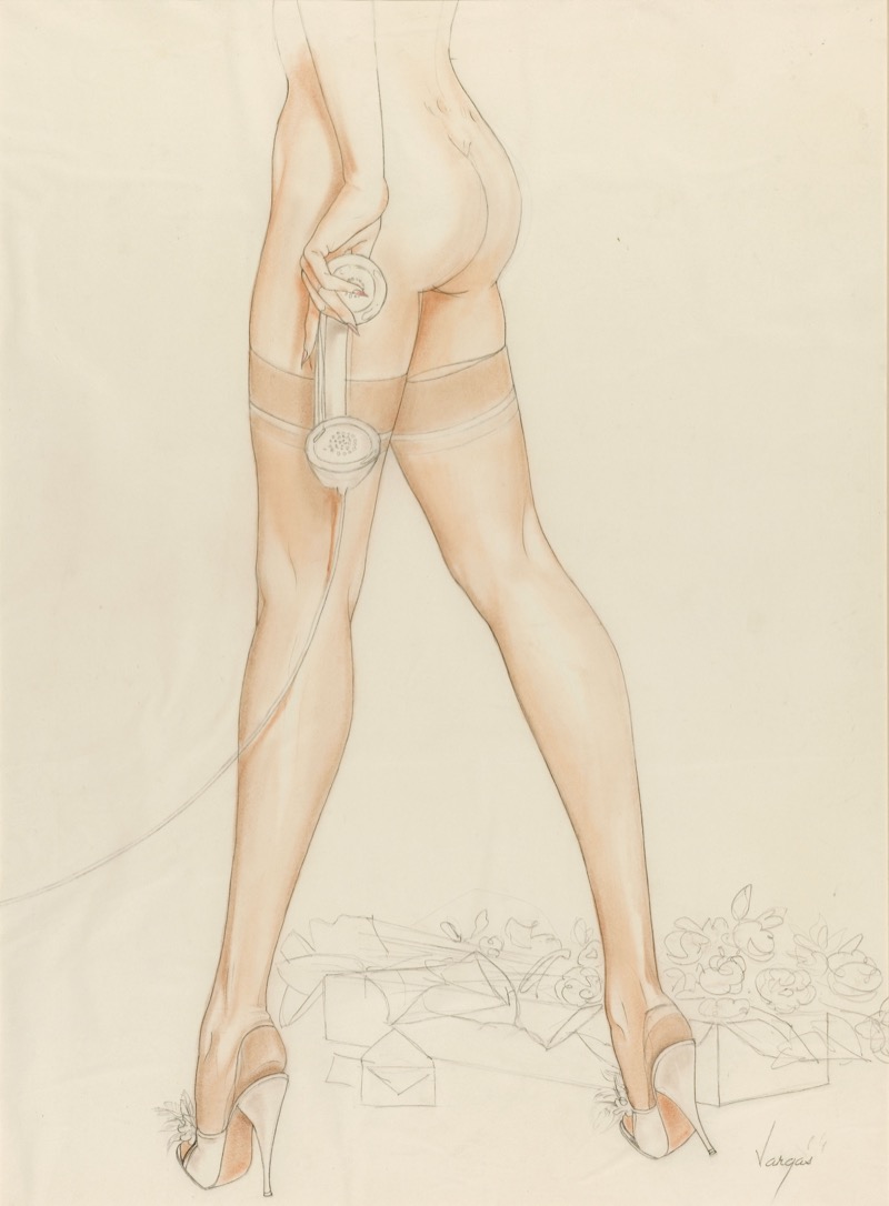Glamour Portrait with White and Pink Tones by Alberto Vargas