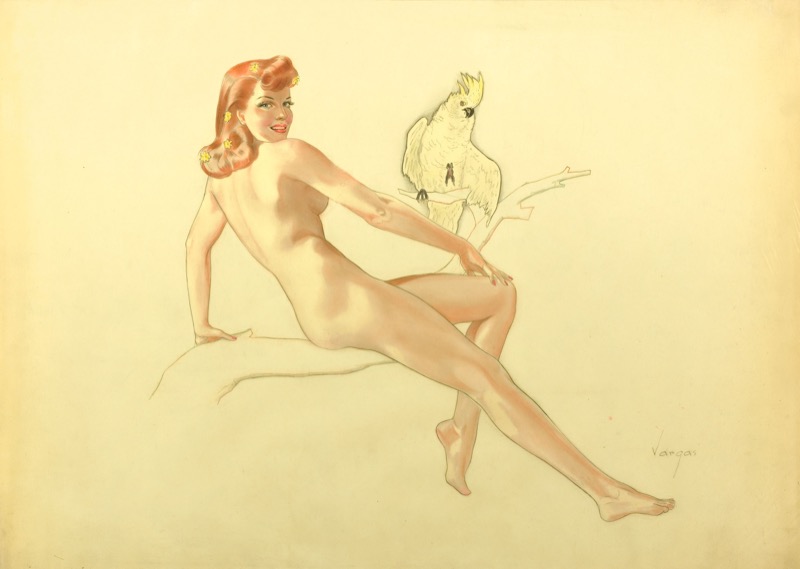 Pin-up Venus in Ivory and Gold by Alberto Vargas