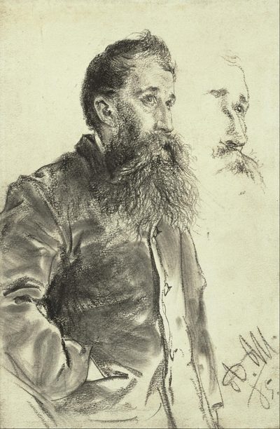 Portrait of a Bearded Man by Adolph Menzel