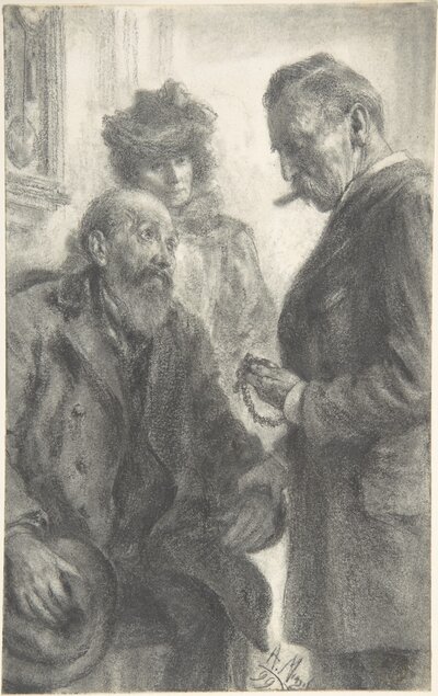Study of Three Figures by Adolph Menzel
