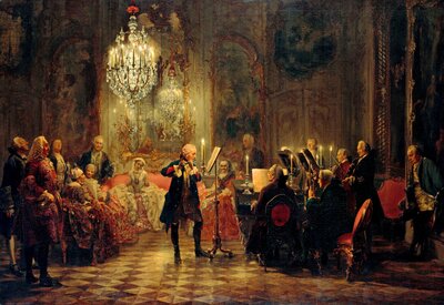 Flute Concert with Frederick the Great at Sanssouci by Adolph Menzel