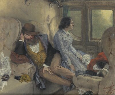 On a Journey to a Beautiful Countryside by Adolph Menzel