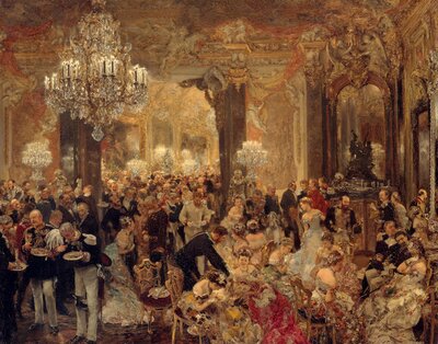 The Dinner at the Ball (Das Ballsouper) by Adolph Menzel