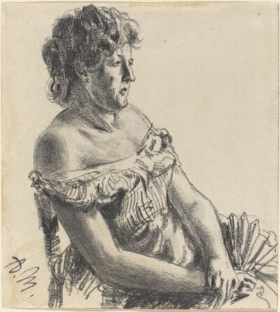 Drei Landstreicher auf der Signatur des Künstlers by Adolph Menzel