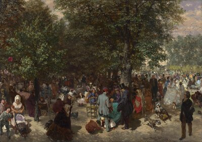 Nachmittag in den Tuilerien by Adolph Menzel