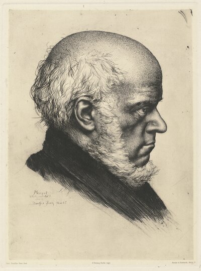 Portrait of Herr H. Paethke (Etching) by Adolph Menzel