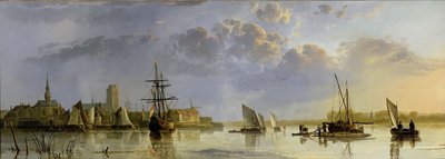 View of Dordrecht Harbor by Aelbert Cuyp