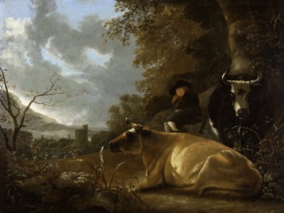 Landscape with a Bull by Aelbert Cuyp