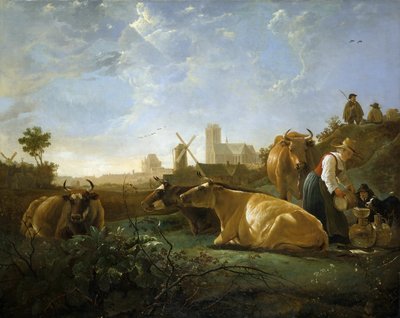River Landscape with Horsemen by Aelbert Cuyp