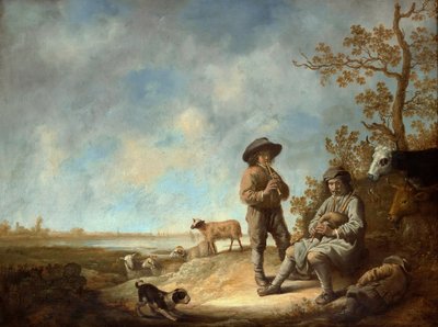 The Shepherd Boy Piping by Aelbert Cuyp