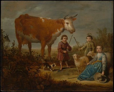 Children with a Cow by Aelbert Cuyp