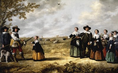 Portrait of a Family in a Landscape by Aelbert Cuyp