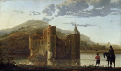 River Landscape with a Ruined Castle by Aelbert Cuyp