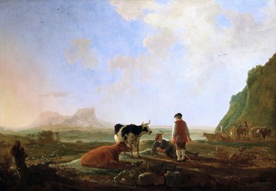 Herdsmen with Cattle in a Landscape by Aelbert Cuyp