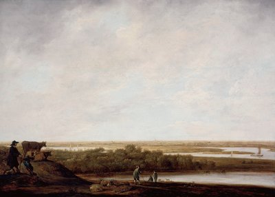 A View of the River Lek with Boats by Aelbert Cuyp
