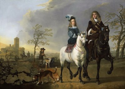 Horsemen Going to the Hunt by Aelbert Cuyp