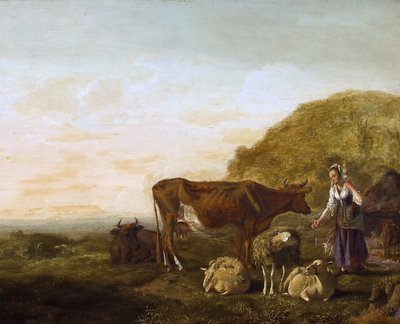 The Milkmaid (variant) by Aelbert Cuyp