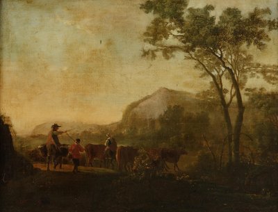 Herdsman Driving Cattle by Aelbert Cuyp