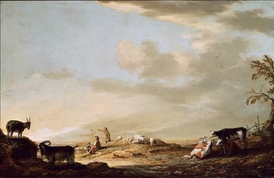 Shepherd with Goats and Cattle by Aelbert Cuyp