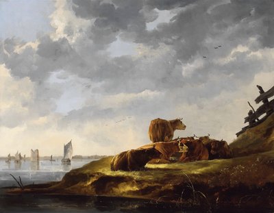 Cattle by the River by Aelbert Cuyp