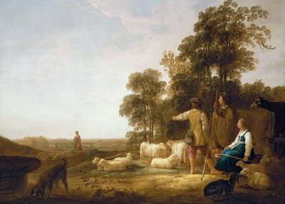 Shepherds with Flock by Aelbert Cuyp