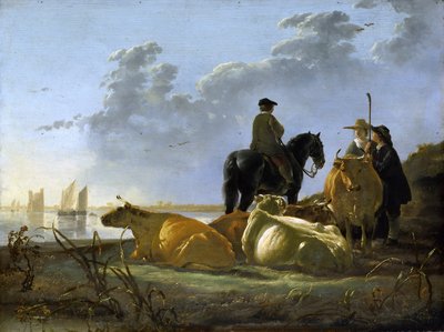 Herdsmen with Cattle by Aelbert Cuyp