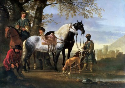 Hunting Party Resting by Aelbert Cuyp