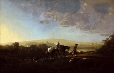 Travelers with Mules by Aelbert Cuyp