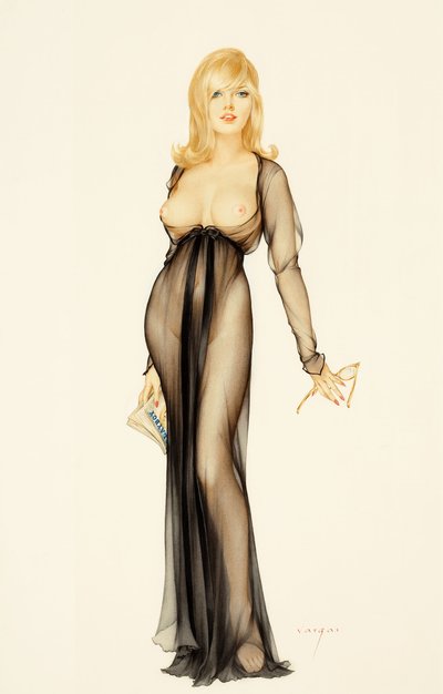 The Brass Button Beauty by Alberto Vargas