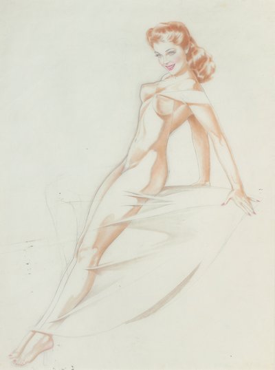 Pin-up in Polka Dots by Alberto Vargas