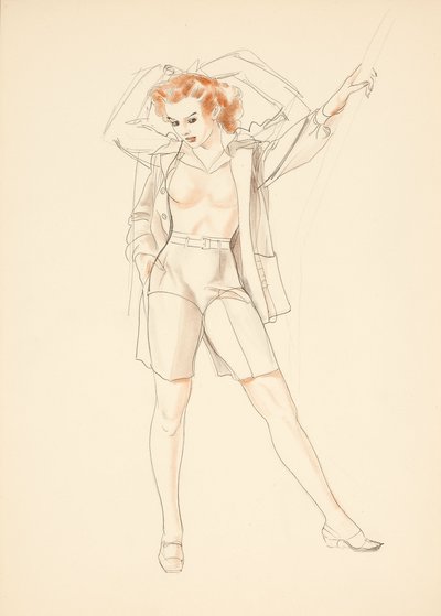 Harper's Bazar Cover Study by Alberto Vargas