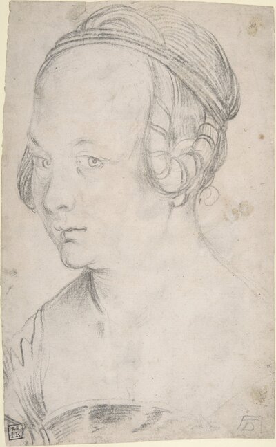 Study of a Young Woman's Head by Albrecht Dürer