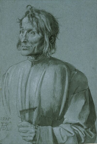Elderly Man Portrait Drawing by Albrecht Dürer