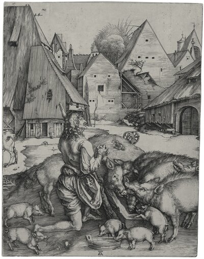 The Prodigal Son Among Swine by Albrecht Dürer