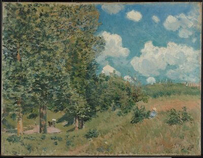 The Road from Versailles to Saint-Germain (La Route de Versailles a Saint-Germain) by Alfred Sisley