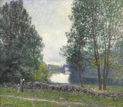 Banks of the Loing (1896) by Alfred Sisley