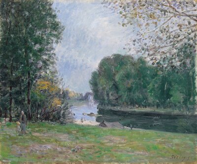 The Banks of the River Loing (1891) by Alfred Sisley