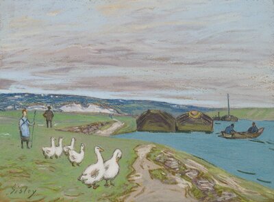 The Geese (Les Oies, 1897) by Alfred Sisley