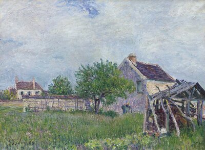 The Old Cottage (La Vieille Chaumiere, 1885) by Alfred Sisley