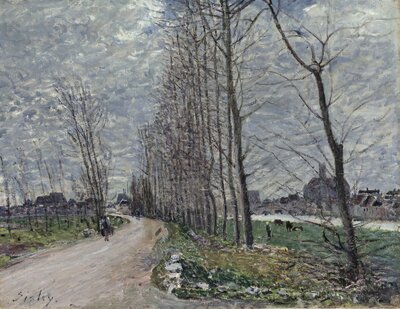 The Road to Louveciennes (1873) by Alfred Sisley
