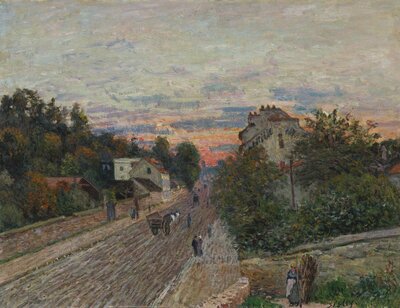 The Road to Versailles, Louveciennes (1875) by Alfred Sisley