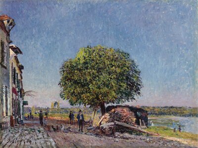 Flower Market at Saint-Mammes (1884) by Alfred Sisley