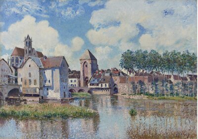 The Bridge at Moret-sur-Loing (Summer, 1891) by Alfred Sisley