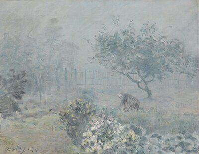Fog, Voisins (Brouillard, Voisins) by Alfred Sisley