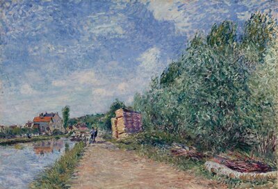 The Loing at Saint-Mammes (Towpath, 1885) by Alfred Sisley