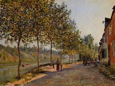 The Lane of Poplars at Moret (1890) by Alfred Sisley