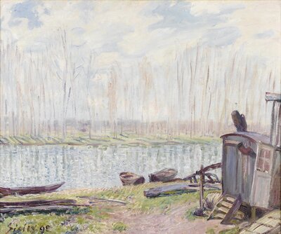 Banks of the Loing (1890) by Alfred Sisley