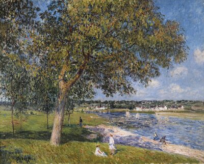 The Banks of the Seine at Saint-Mammes (1884) by Alfred Sisley
