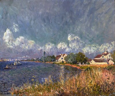 The Seine at Billancourt (1877) by Alfred Sisley