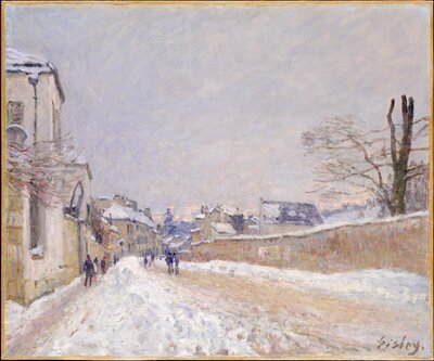 A Village Street in Winter (1891) by Alfred Sisley